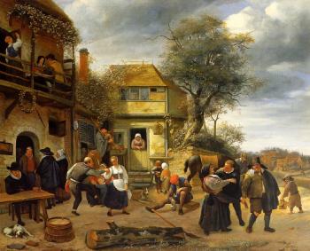 Jan Steen : Peasants outside an Inn